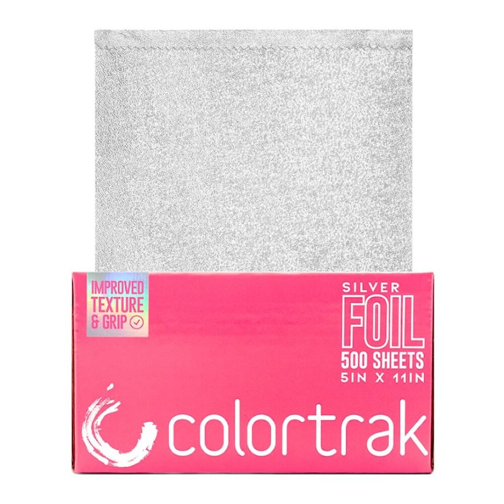 Colortrak Embossed Sheets Silver Aluminum Foil Pop-up Dispenser, 500 Pre-cut